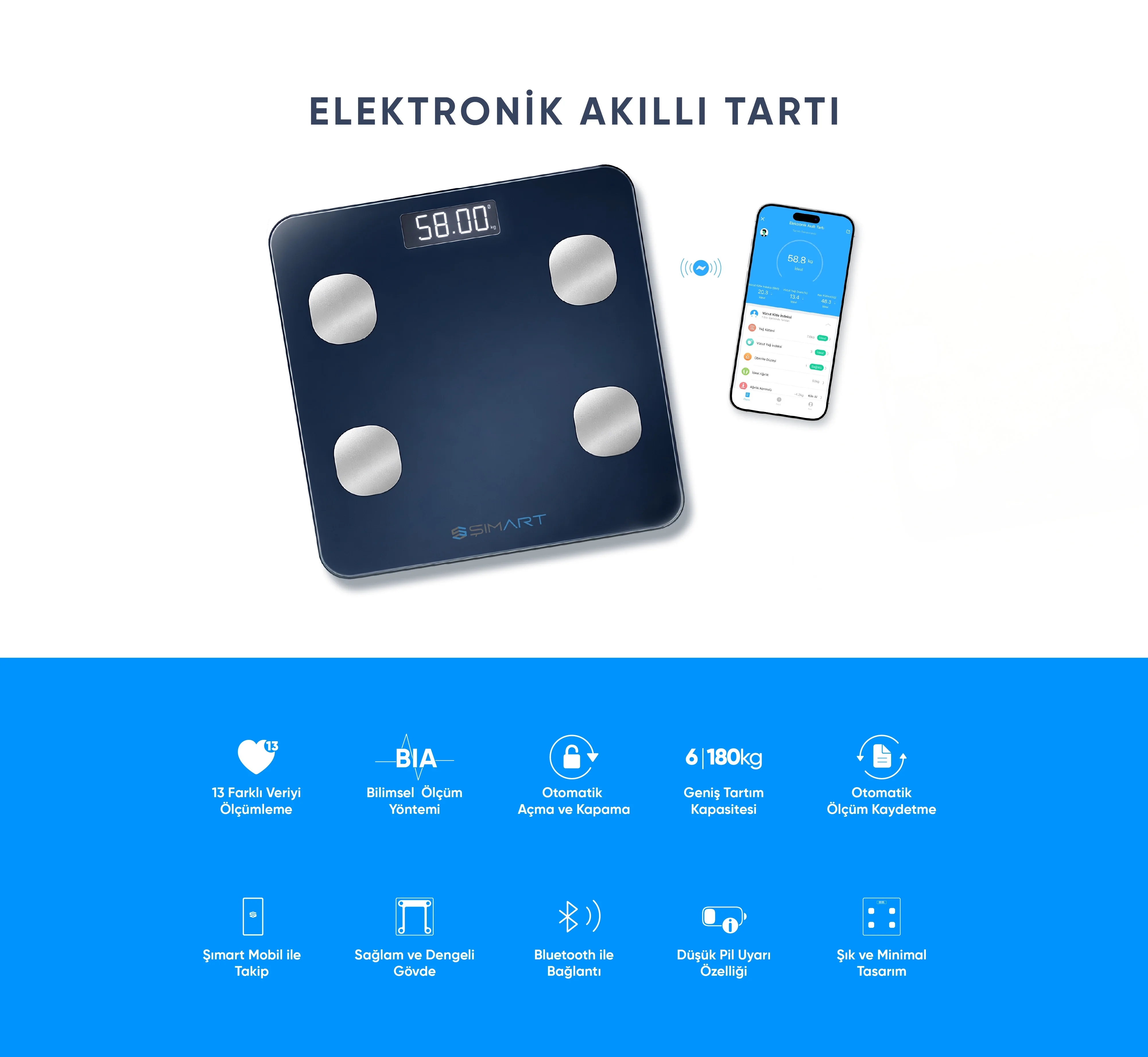 Elektronik Akıllı Tartı - Elektronik Akıllı Tartı, Akıllı ev cihazı, IoT teknolojisi, Akıllı telefon kontrolü, Enerji tasarrufu IoT, Güvenlik IoT ürünü, Akıllı yaşam teknolojisi, Evinizi akıllandırın, IoT ile akıllı ev, Akıllı ev otomasyonu