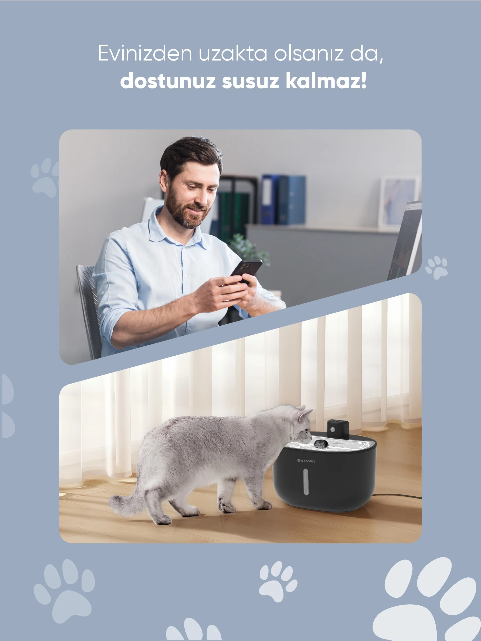 Akıllı Evcil Hayvan Sebili - Akıllı Evcil Hayvan Sebili, Akıllı ev cihazı, IoT teknolojisi, Akıllı telefon kontrolü, Enerji tasarrufu IoT, Güvenlik IoT ürünü, Akıllı yaşam teknolojisi, Evinizi akıllandırın, IoT ile akıllı ev, Akıllı ev otomasyonu