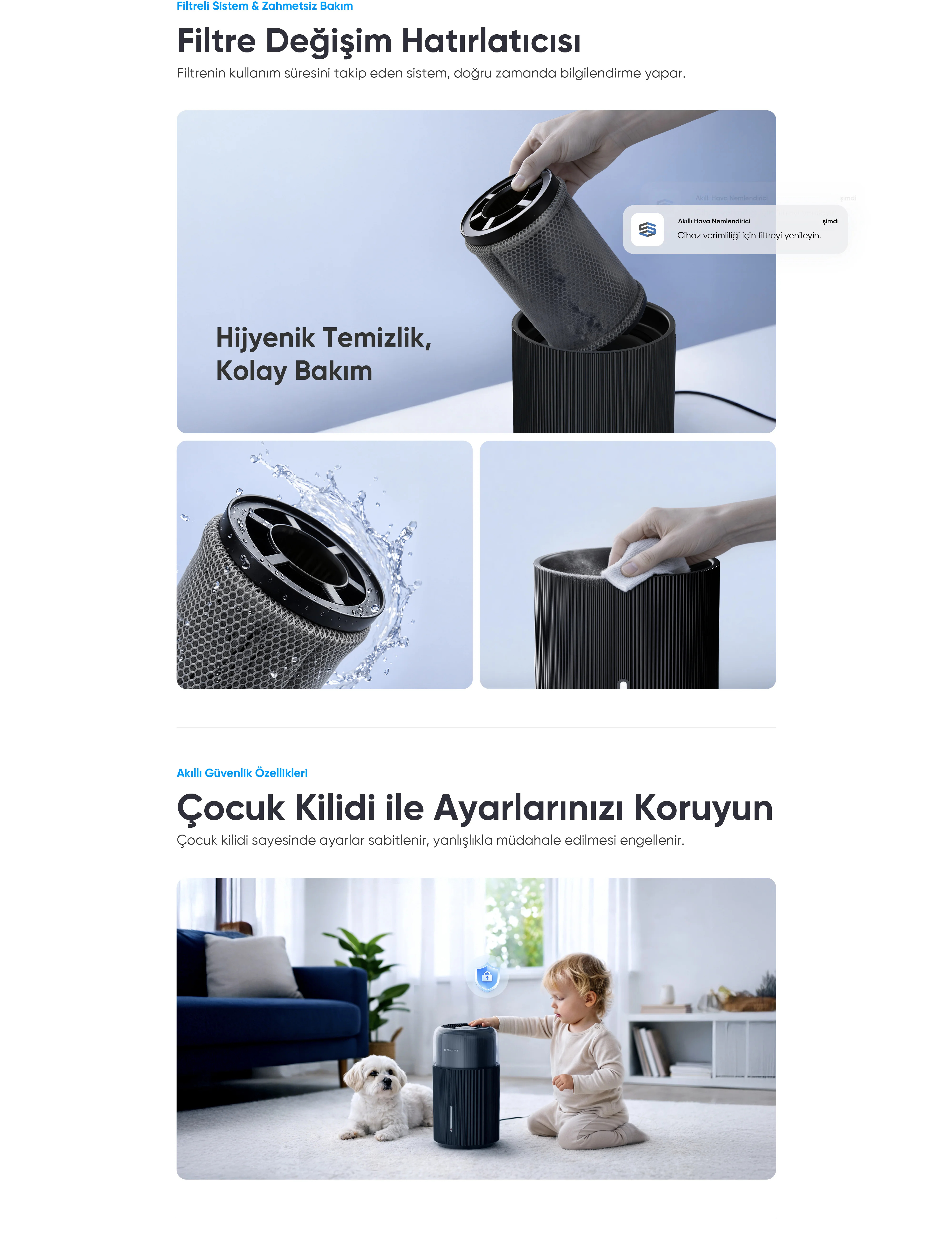 Akıllı Hava Nemlendirici - hava nemlendirme cihazı, hava nemlendirici, buhar makinesi