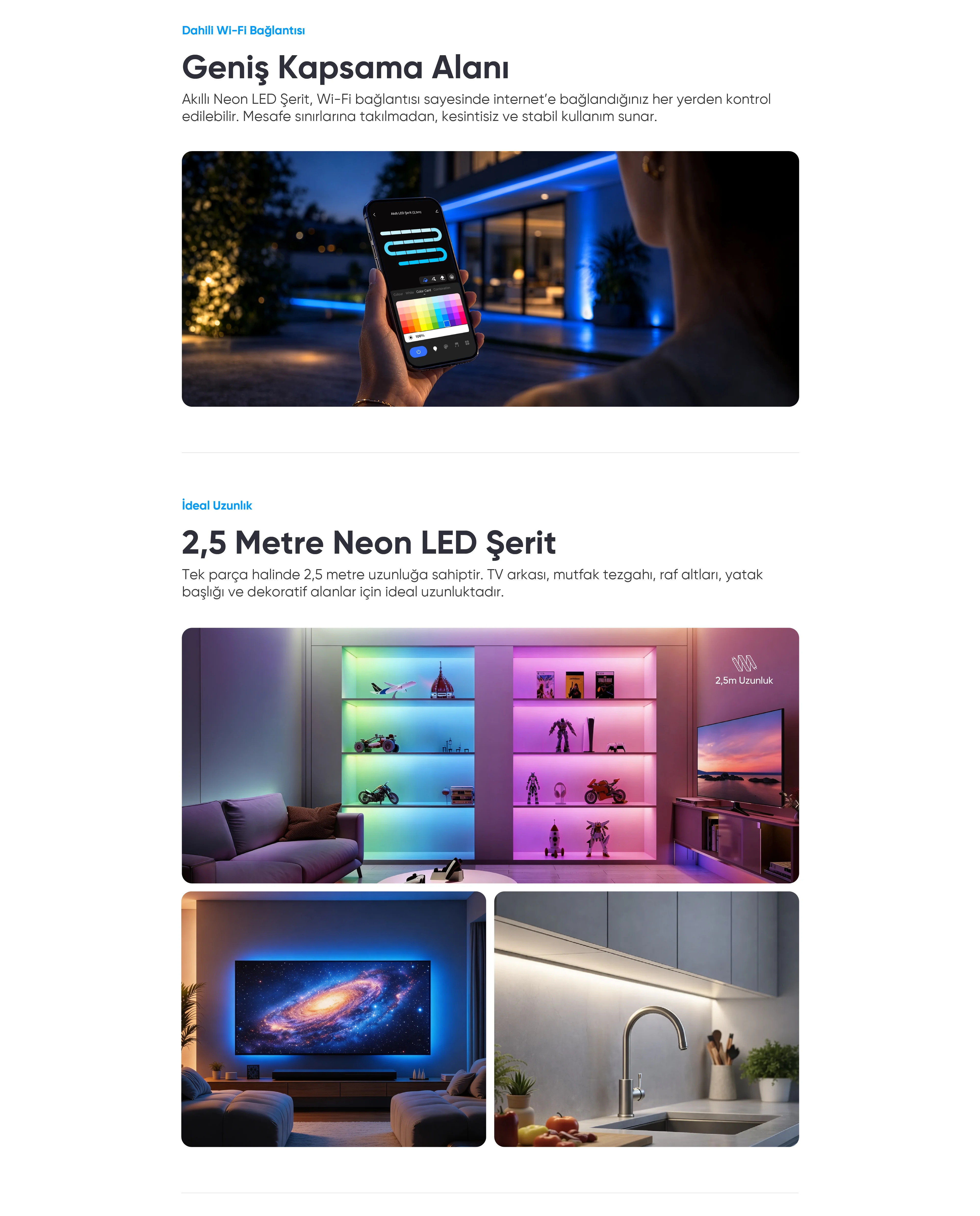Akıllı Neon LED Şerit (2.5m) - Akıllı Neon LED Şerit (2.5m), Akıllı ev cihazı, IoT teknolojisi, Akıllı telefon kontrolü, Enerji tasarrufu IoT, Güvenlik IoT ürünü, Akıllı yaşam teknolojisi, Evinizi akıllandırın, IoT ile akıllı ev, Akıllı ev otomasyonu