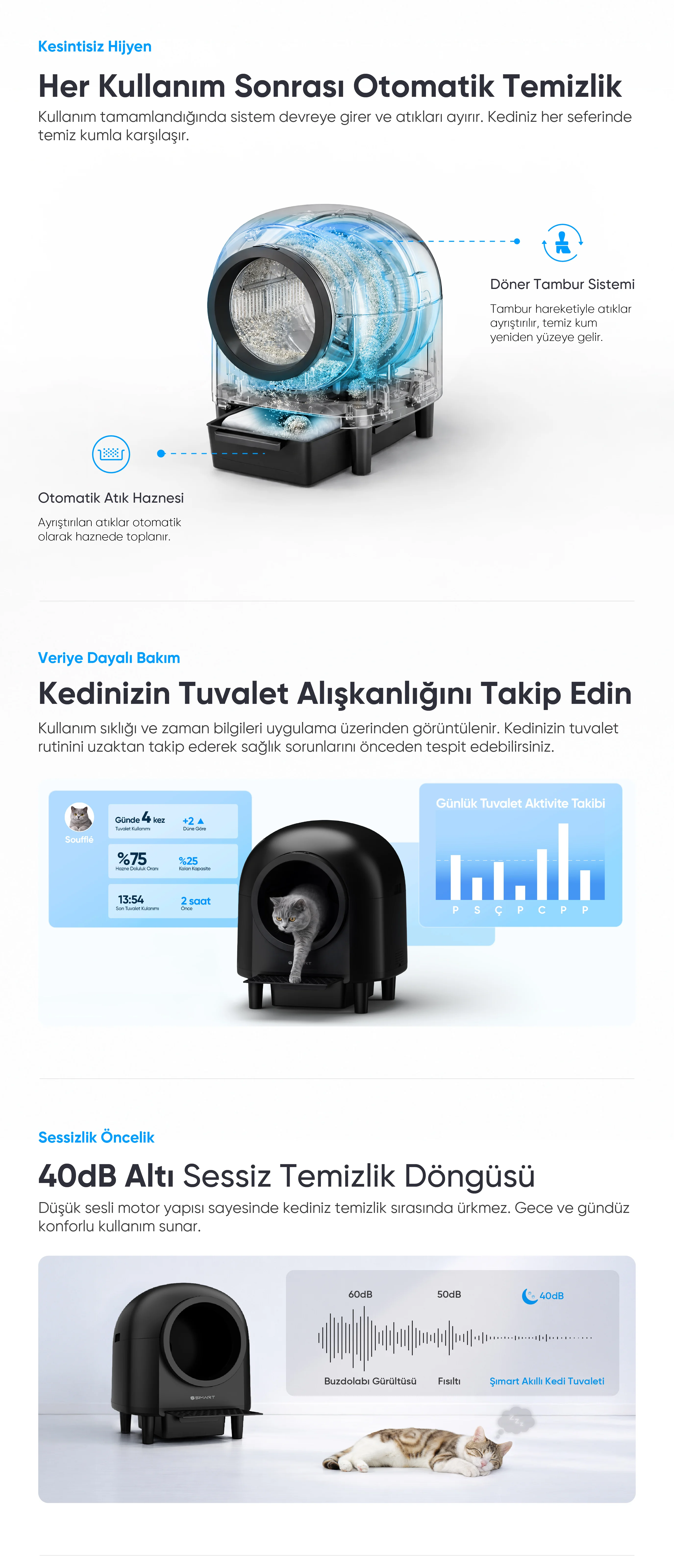 Akıllı Kedi Tuvaleti - akıllı kedi tuvaleti, elektronik kedi tuvaleti, otomatik kedi tuvaleti
