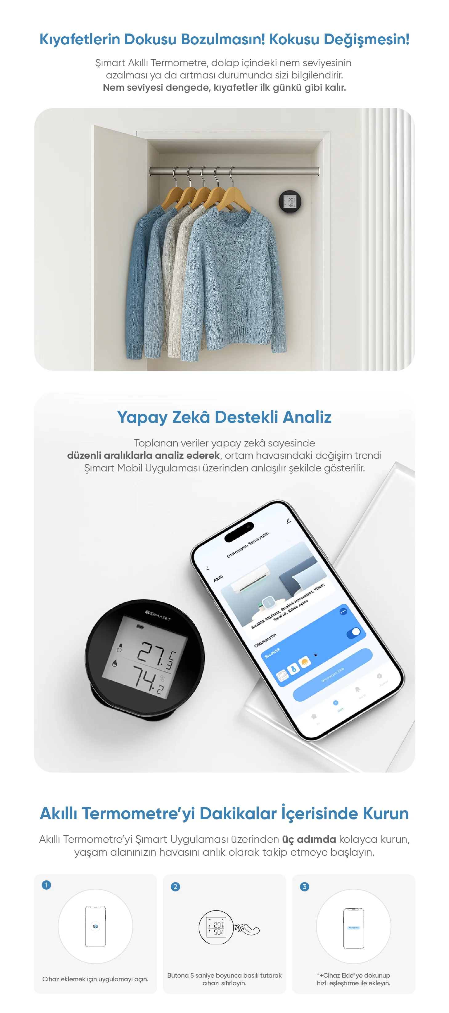 Akıllı Termometre - Akıllı Termometre, Akıllı ev cihazı, IoT teknolojisi, Akıllı telefon kontrolü, Enerji tasarrufu IoT, Güvenlik IoT ürünü, Akıllı yaşam teknolojisi, Evinizi akıllandırın, IoT ile akıllı ev, Akıllı ev otomasyonu
