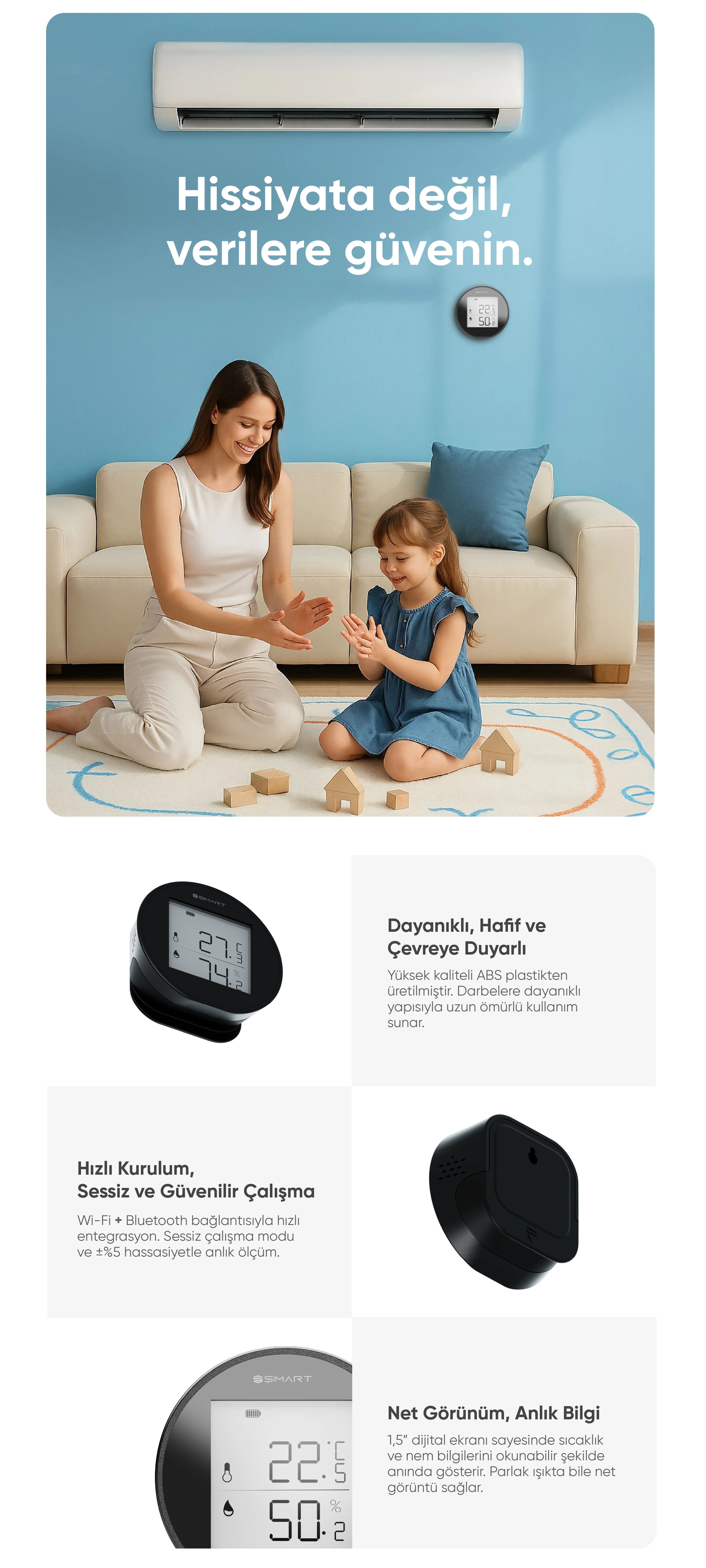Akıllı Termometre - Akıllı Termometre, Akıllı ev cihazı, IoT teknolojisi, Akıllı telefon kontrolü, Enerji tasarrufu IoT, Güvenlik IoT ürünü, Akıllı yaşam teknolojisi, Evinizi akıllandırın, IoT ile akıllı ev, Akıllı ev otomasyonu