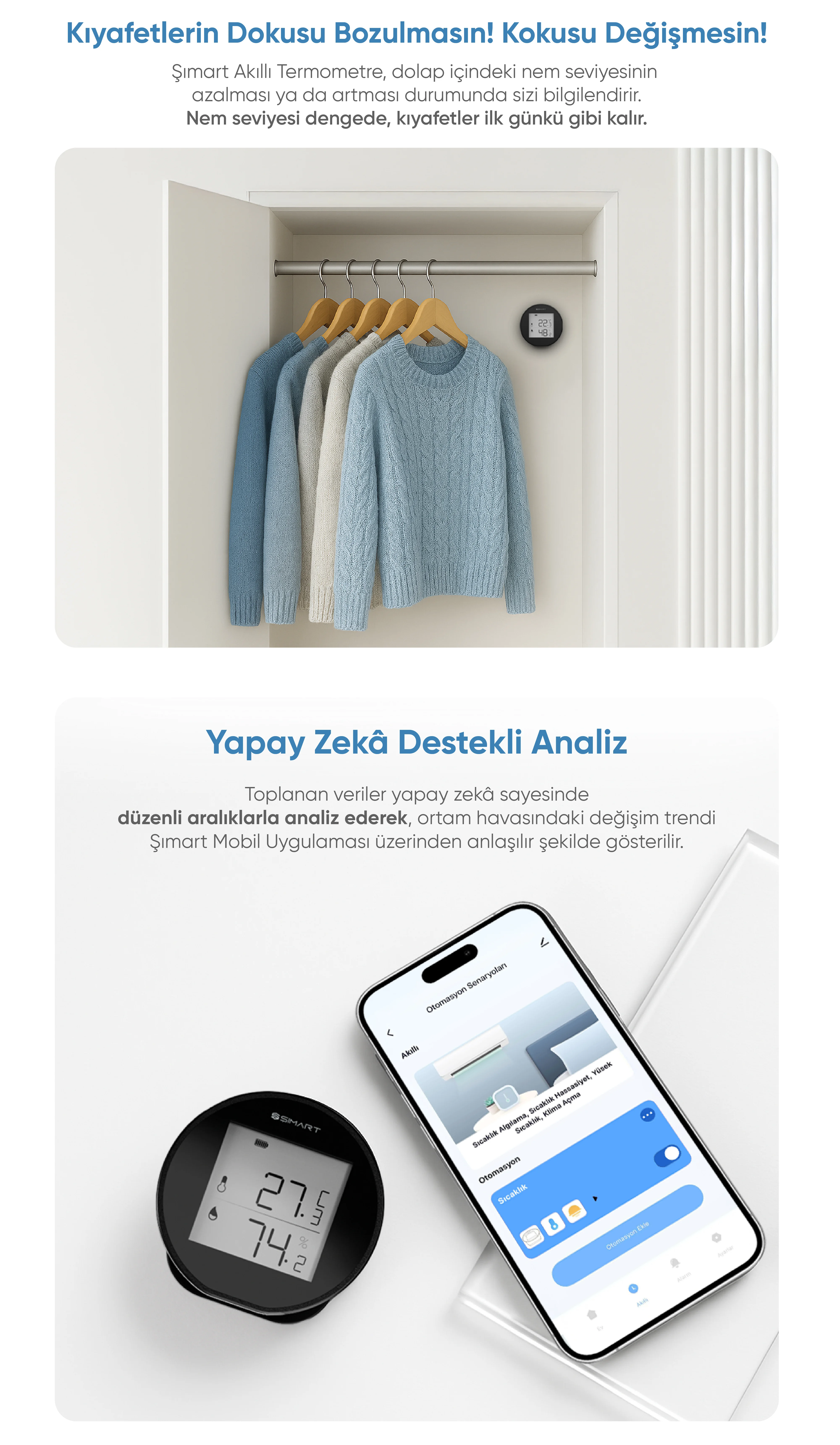 Akıllı Termometre - Akıllı Termometre, Akıllı ev cihazı, IoT teknolojisi, Akıllı telefon kontrolü, Enerji tasarrufu IoT, Güvenlik IoT ürünü, Akıllı yaşam teknolojisi, Evinizi akıllandırın, IoT ile akıllı ev, Akıllı ev otomasyonu