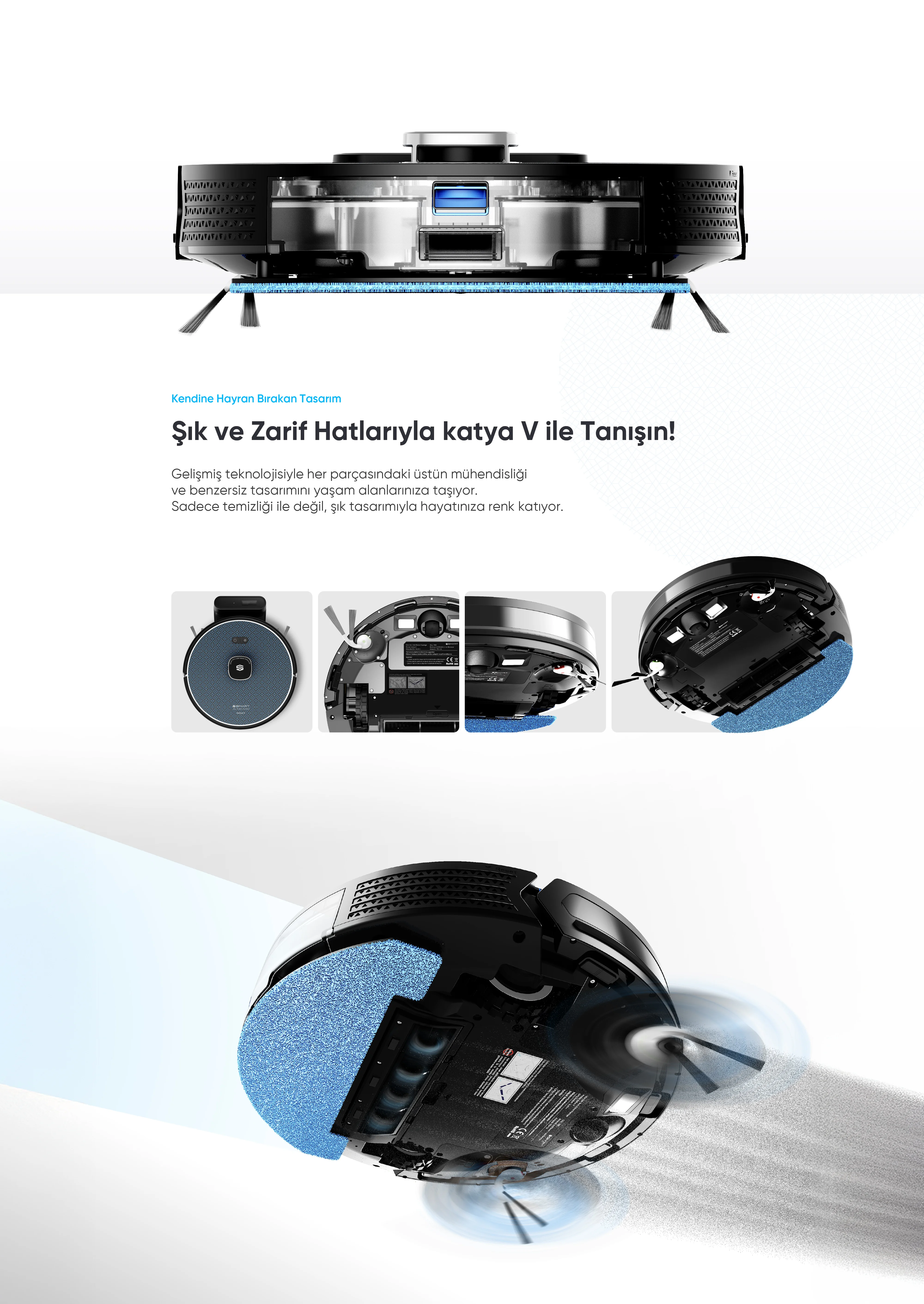 katya V Akıllı Robot Süpürge - katya robot süpürge, fiyat performans robot süpürge, uygun fiyatlı robot süpürge, büyük evler için robot süpürge