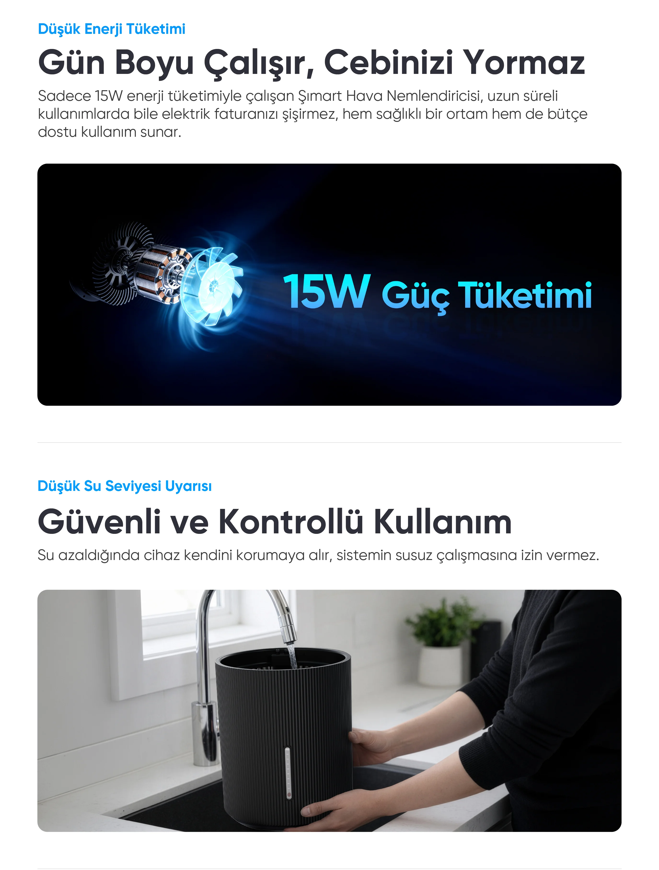 Akıllı Hava Nemlendirici - hava nemlendirme cihazı, hava nemlendirici, buhar makinesi