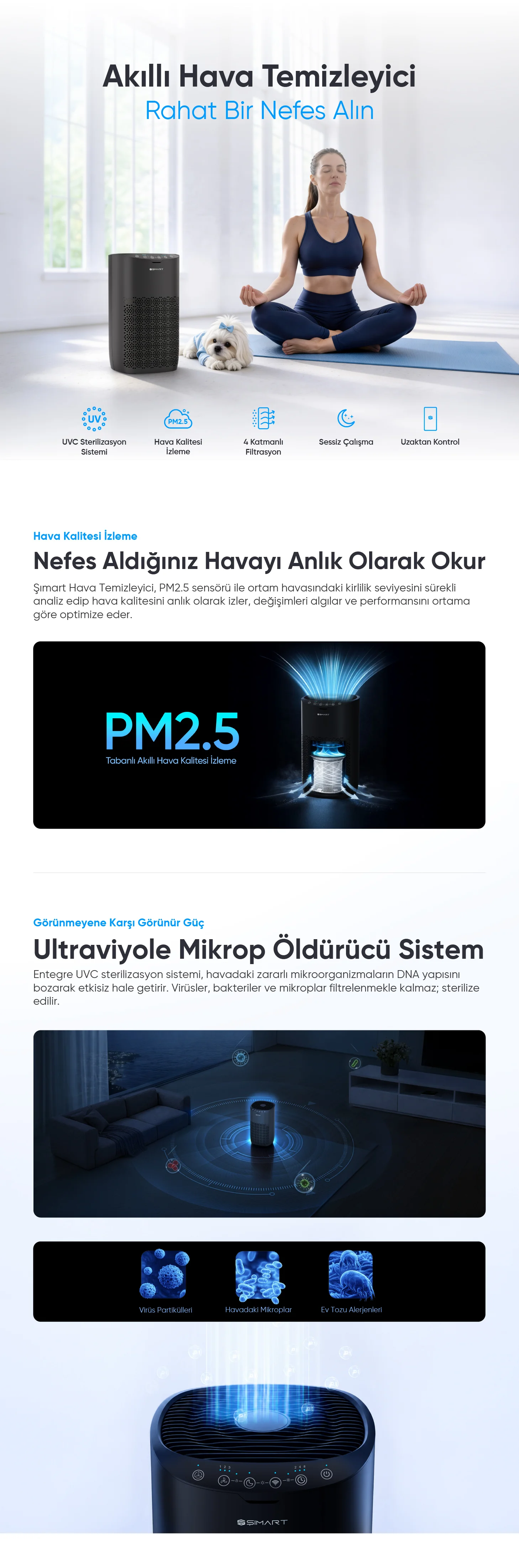 Akıllı Hava Temizleyici - hava temizleyici, filtreli hava temizleme cihazı, hava temizleyici fiyatları, akıllı hava temizleyici fiyatı
