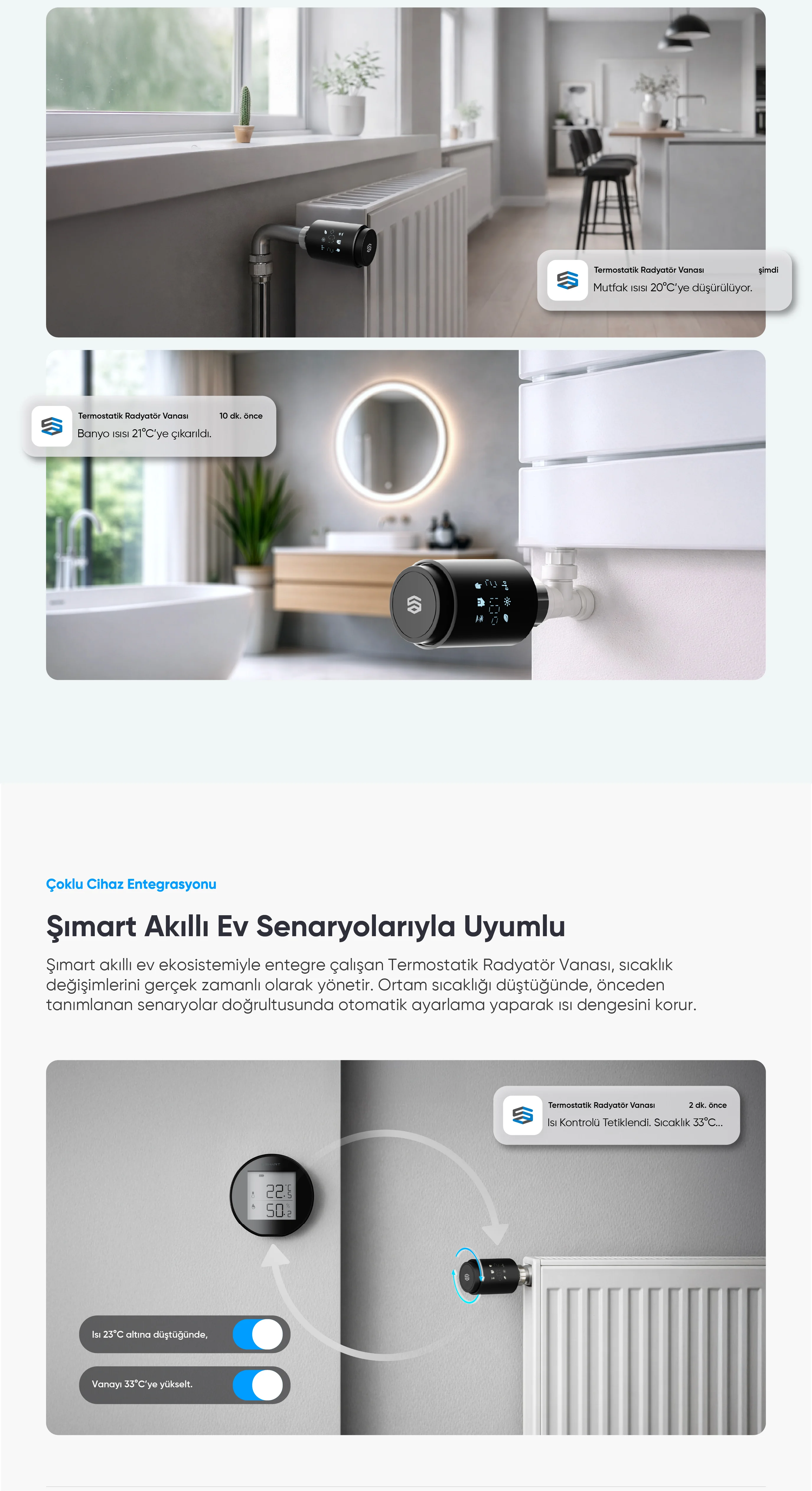 Termostatik Radyatör Vanası (BLE) - Termostatik Radyatör Vanası (BLE), Akıllı ev cihazı, IoT teknolojisi, Akıllı telefon kontrolü, Enerji tasarrufu IoT, Güvenlik IoT ürünü, Akıllı yaşam teknolojisi, Evinizi akıllandırın, IoT ile akıllı ev, Akıllı ev otomasyonu