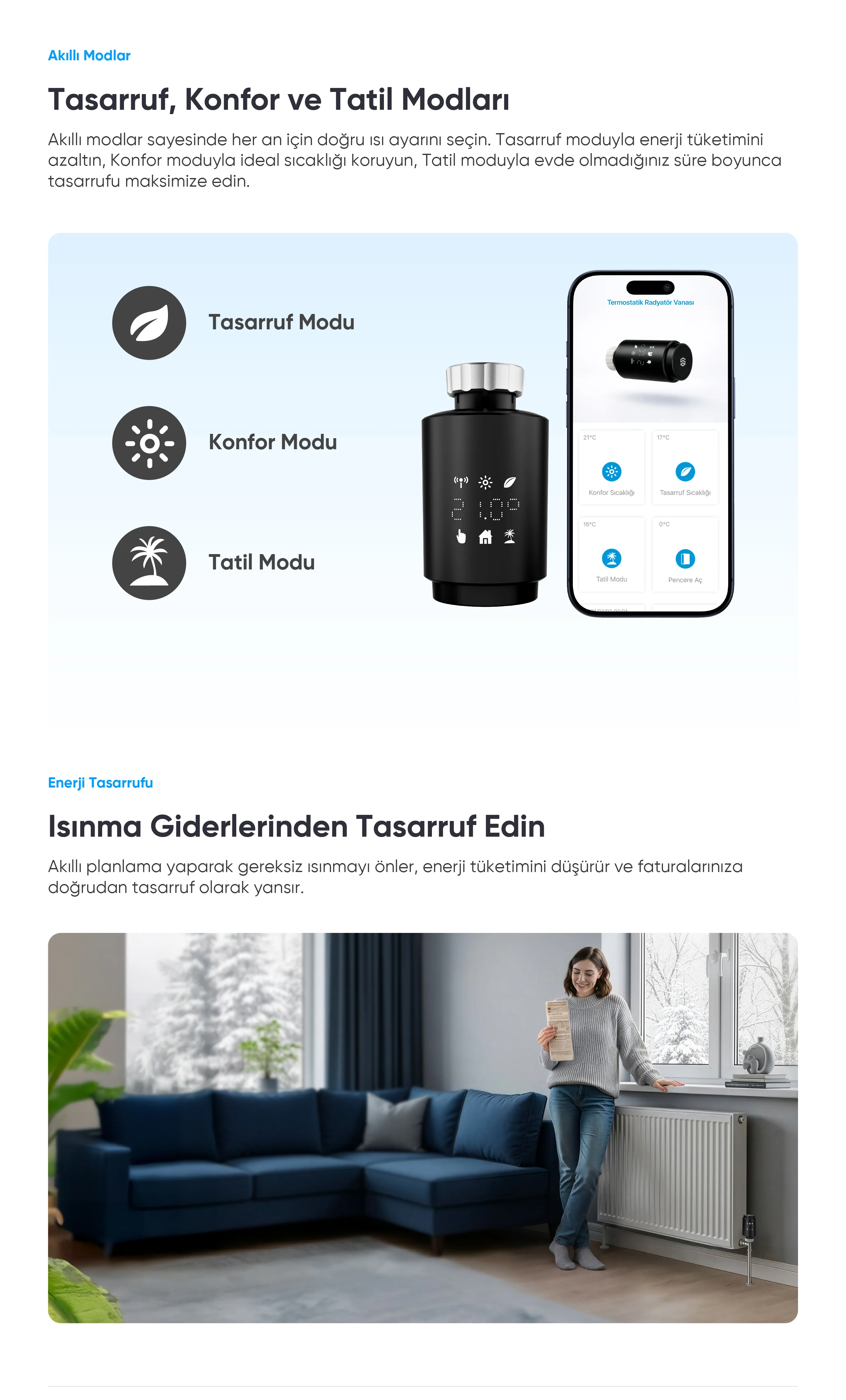 Termostatik Radyatör Vanası (BLE) - Termostatik Radyatör Vanası (BLE), Akıllı ev cihazı, IoT teknolojisi, Akıllı telefon kontrolü, Enerji tasarrufu IoT, Güvenlik IoT ürünü, Akıllı yaşam teknolojisi, Evinizi akıllandırın, IoT ile akıllı ev, Akıllı ev otomasyonu