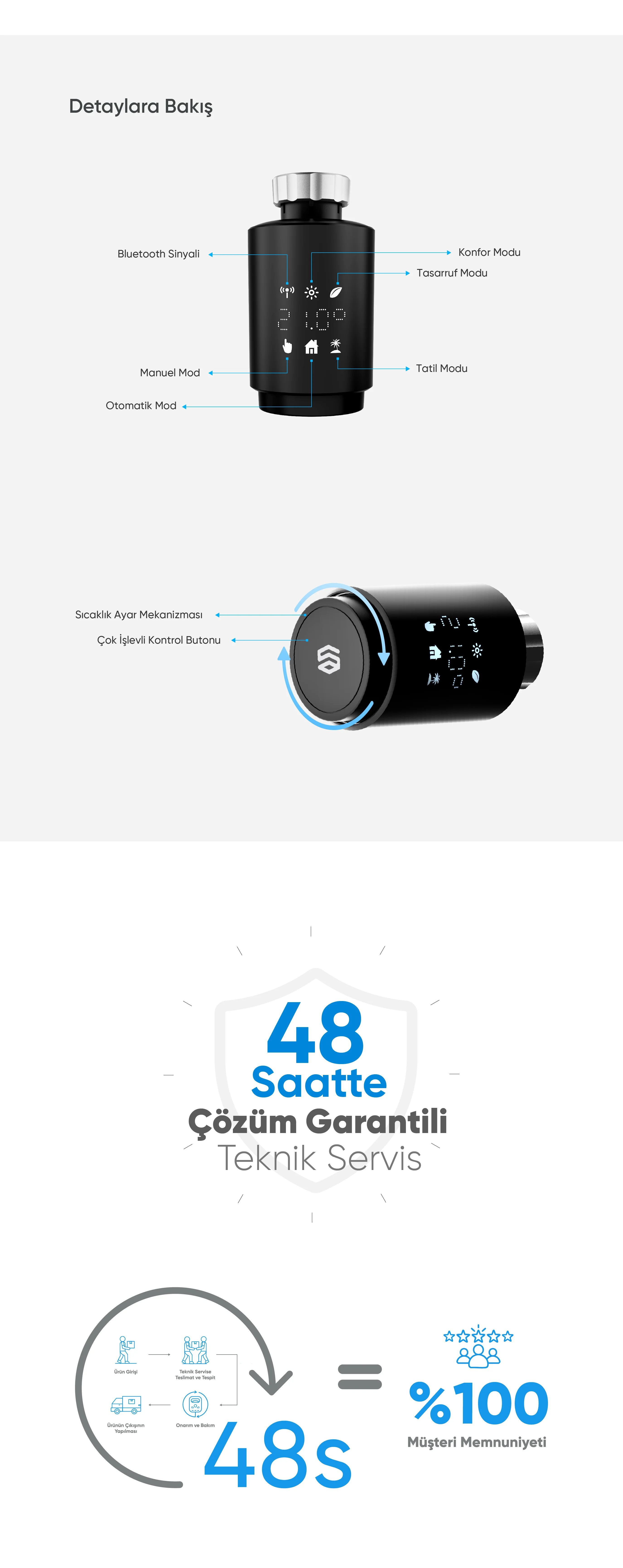 Termostatik Radyatör Vanası (BLE) - Termostatik Radyatör Vanası (BLE), Akıllı ev cihazı, IoT teknolojisi, Akıllı telefon kontrolü, Enerji tasarrufu IoT, Güvenlik IoT ürünü, Akıllı yaşam teknolojisi, Evinizi akıllandırın, IoT ile akıllı ev, Akıllı ev otomasyonu