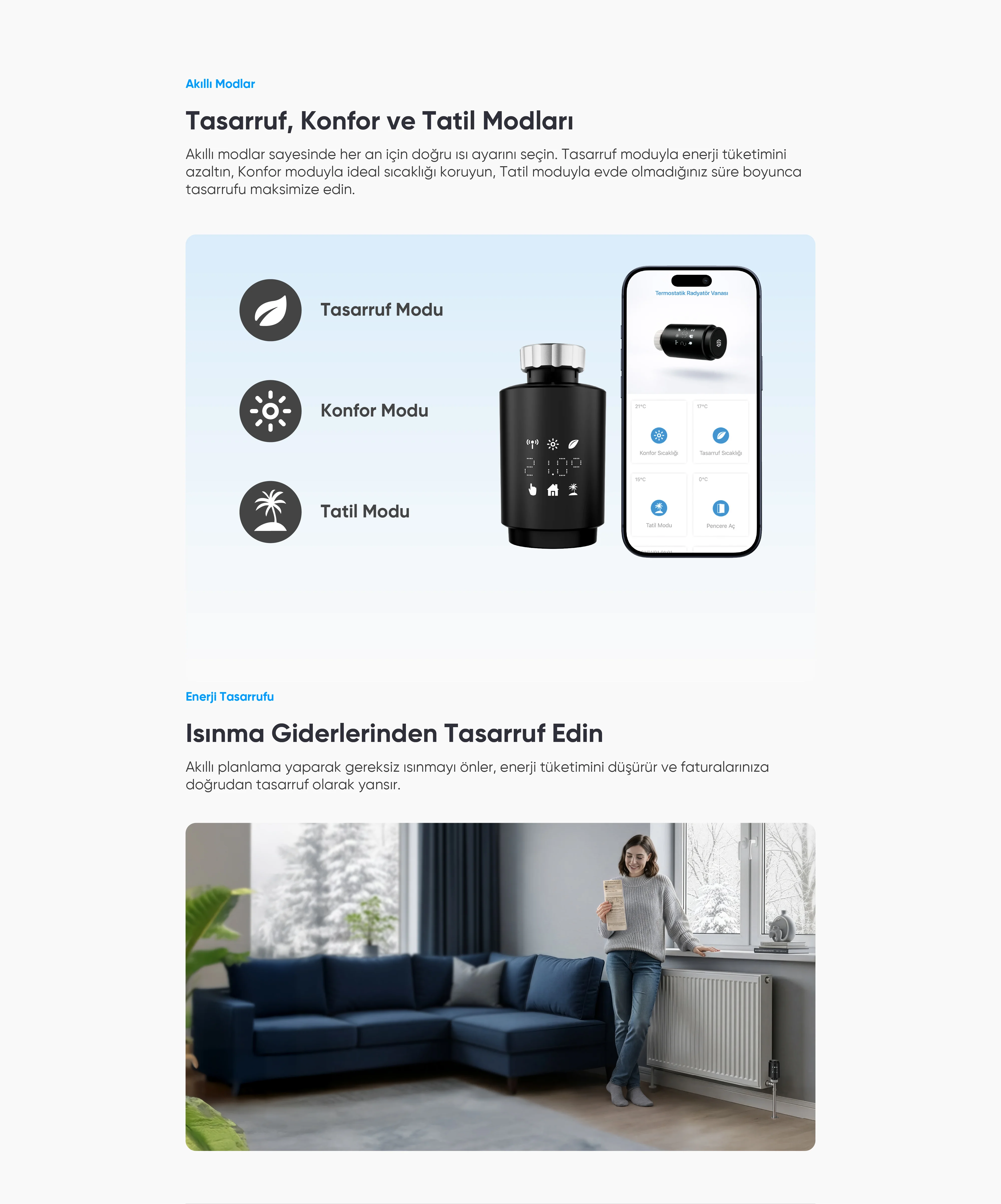 Termostatik Radyatör Vanası (Wi-Fi) - Termostatik Radyatör Vanası (Wi-Fi), Akıllı ev cihazı, IoT teknolojisi, Akıllı telefon kontrolü, Enerji tasarrufu IoT, Güvenlik IoT ürünü, Akıllı yaşam teknolojisi, Evinizi akıllandırın, IoT ile akıllı ev, Akıllı ev otomasyonu