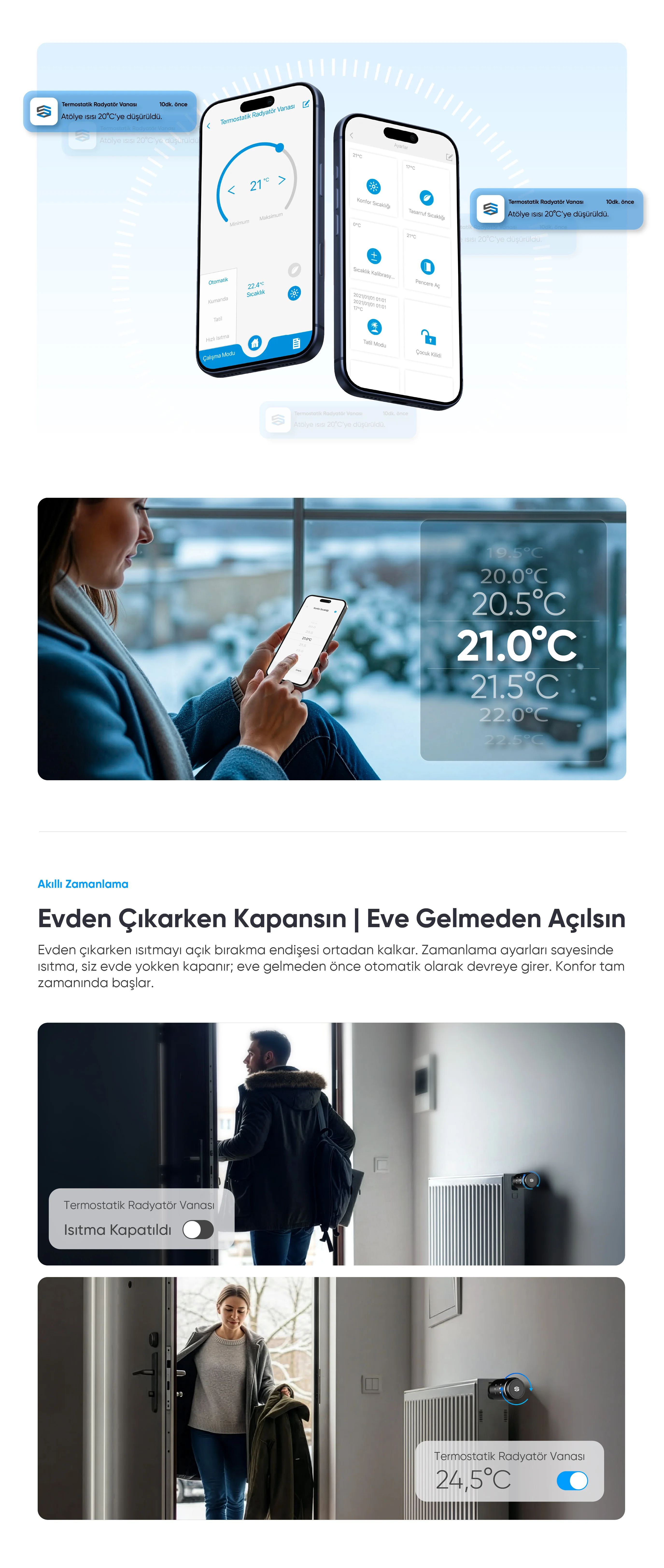 Termostatik Radyatör Vanası (Wi-Fi) - Termostatik Radyatör Vanası (Wi-Fi), Akıllı ev cihazı, IoT teknolojisi, Akıllı telefon kontrolü, Enerji tasarrufu IoT, Güvenlik IoT ürünü, Akıllı yaşam teknolojisi, Evinizi akıllandırın, IoT ile akıllı ev, Akıllı ev otomasyonu