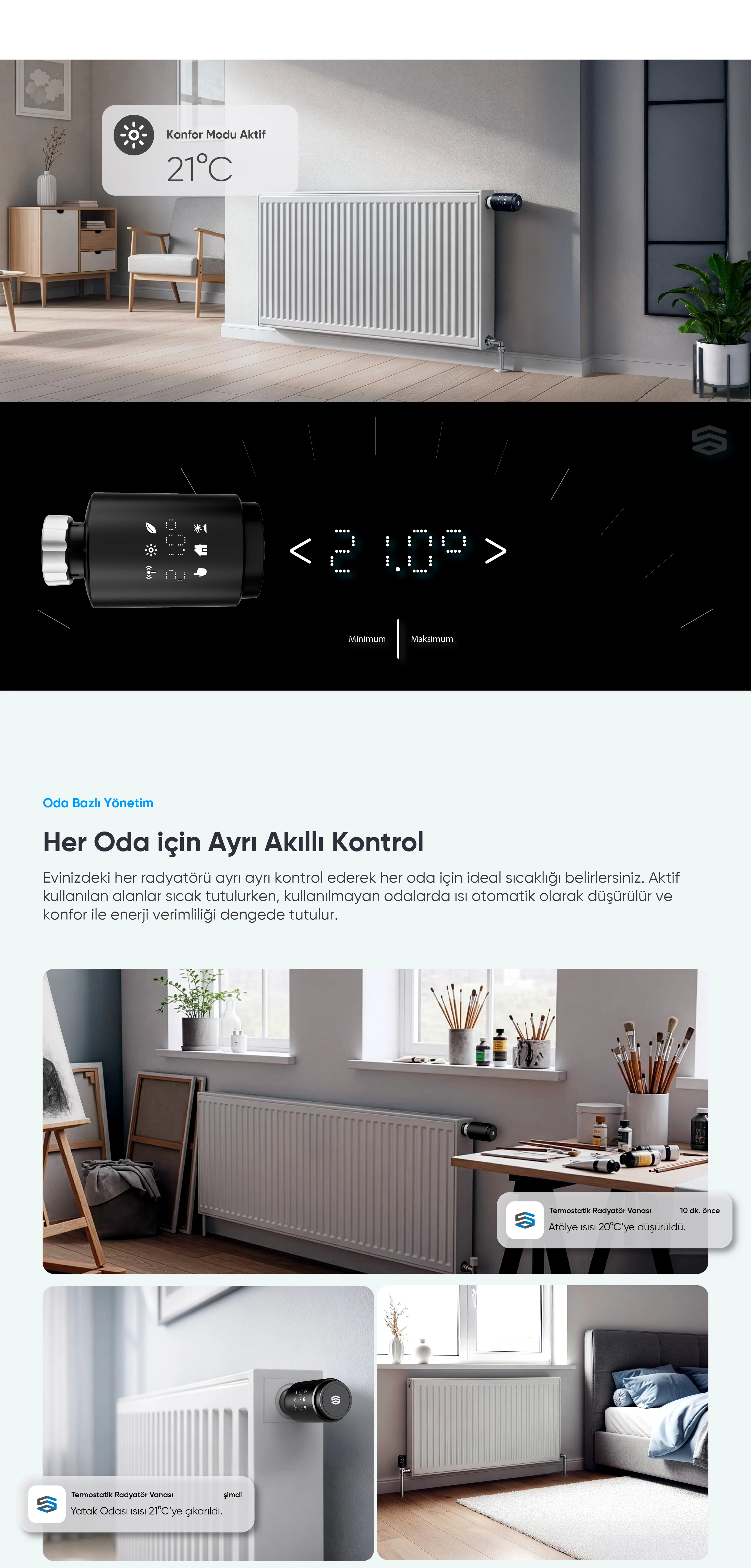Termostatik Radyatör Vanası (Wi-Fi) - Termostatik Radyatör Vanası (Wi-Fi), Akıllı ev cihazı, IoT teknolojisi, Akıllı telefon kontrolü, Enerji tasarrufu IoT, Güvenlik IoT ürünü, Akıllı yaşam teknolojisi, Evinizi akıllandırın, IoT ile akıllı ev, Akıllı ev otomasyonu
