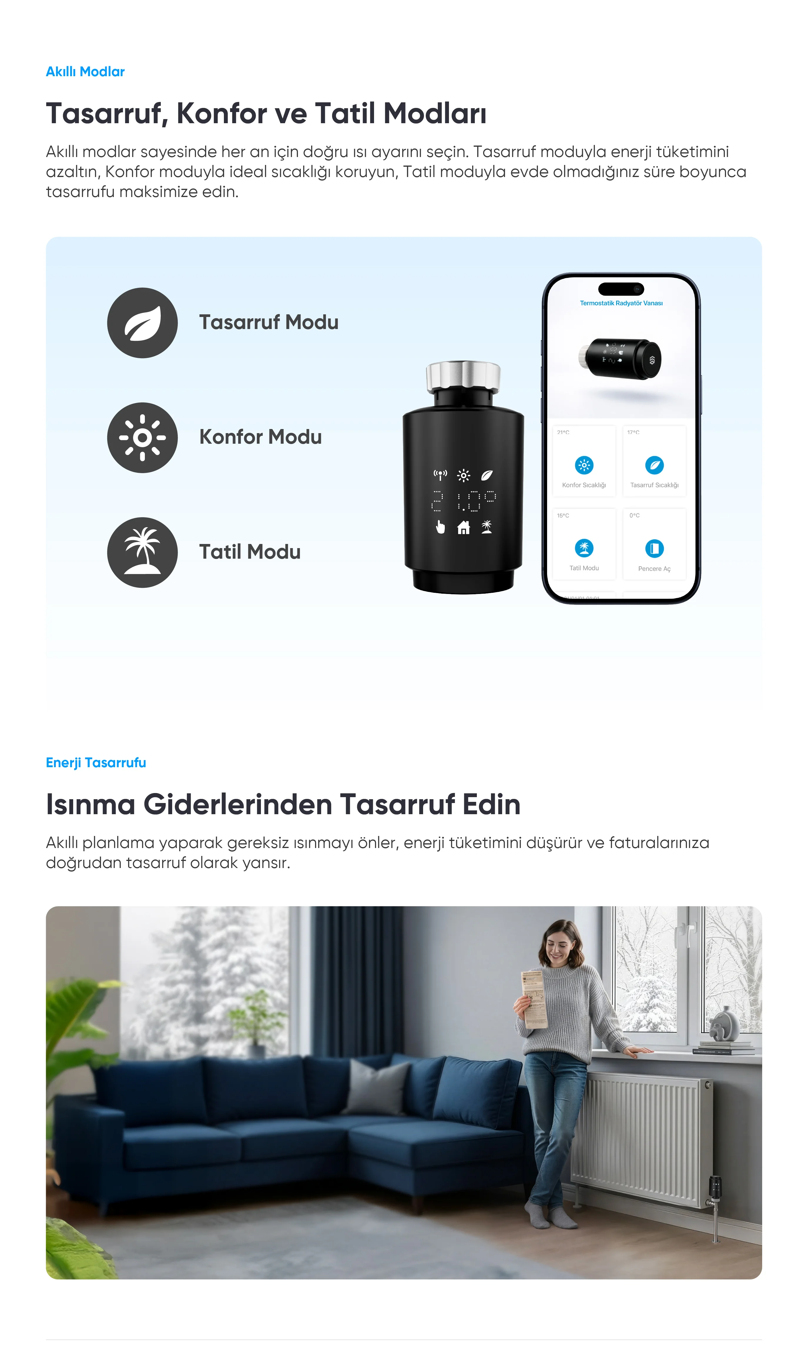 Termostatik Radyatör Vanası (Wi-Fi) - Termostatik Radyatör Vanası (Wi-Fi), Akıllı ev cihazı, IoT teknolojisi, Akıllı telefon kontrolü, Enerji tasarrufu IoT, Güvenlik IoT ürünü, Akıllı yaşam teknolojisi, Evinizi akıllandırın, IoT ile akıllı ev, Akıllı ev otomasyonu