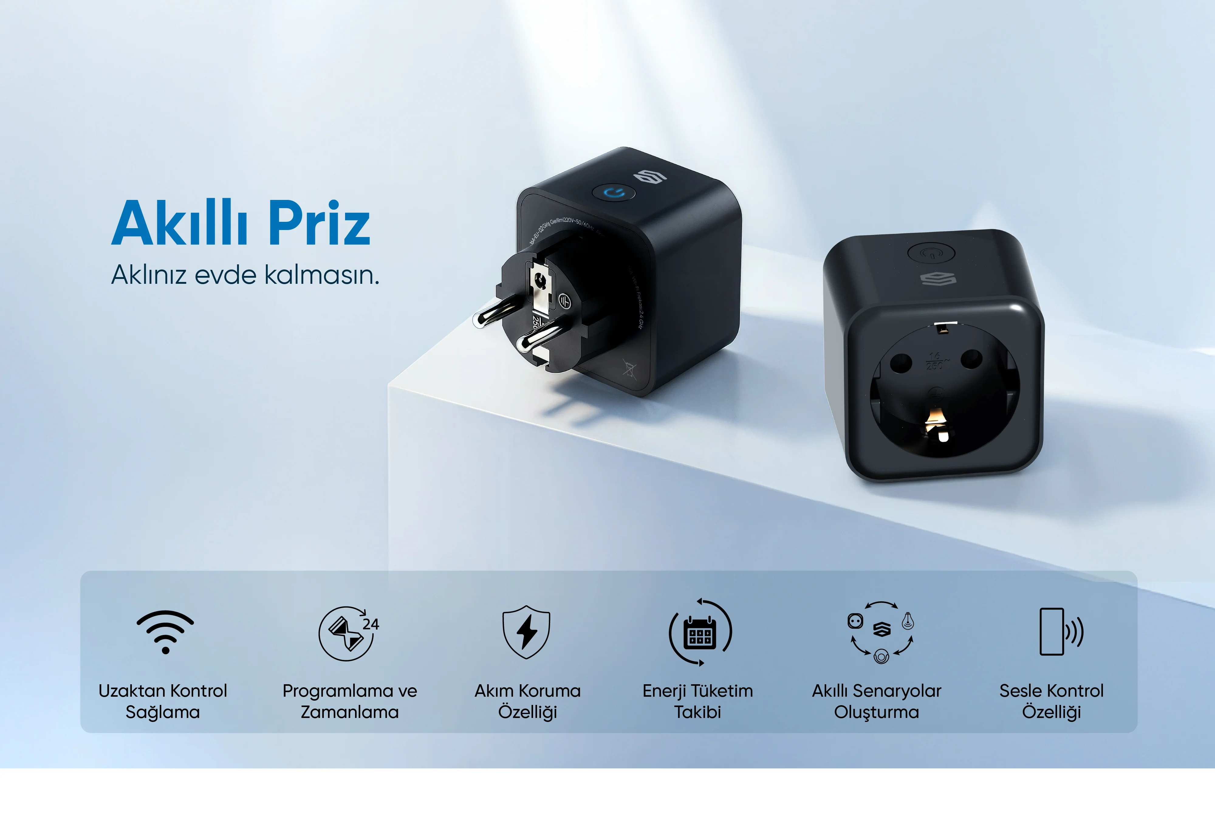 Akıllı Priz - Akıllı Priz, Akıllı ev cihazı, IoT teknolojisi, Akıllı telefon kontrolü, Enerji tasarrufu IoT, Güvenlik IoT ürünü, Akıllı yaşam teknolojisi, Evinizi akıllandırın, IoT ile akıllı ev, Akıllı ev otomasyonu