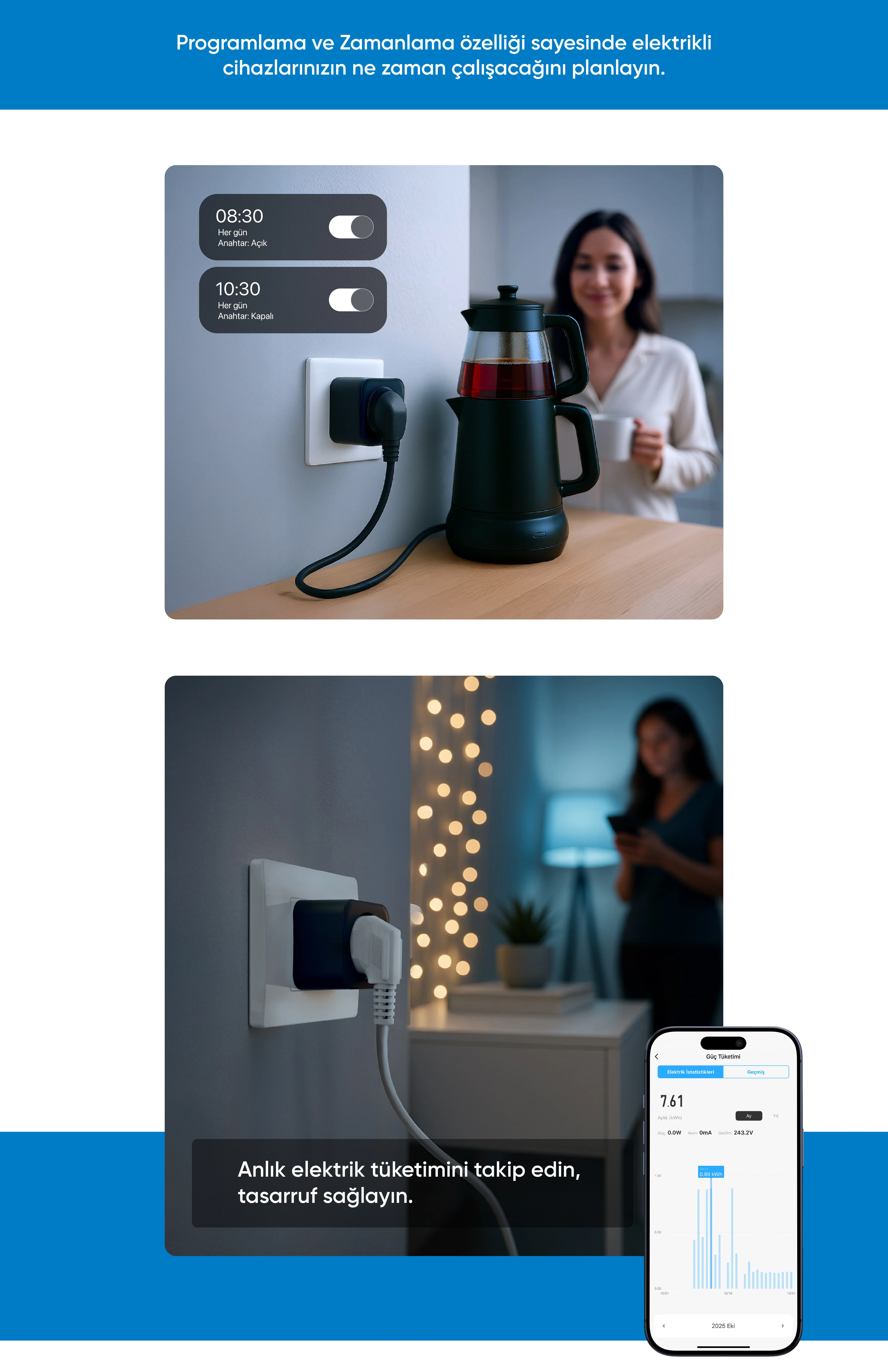 Akıllı Priz - Akıllı Priz, Akıllı ev cihazı, IoT teknolojisi, Akıllı telefon kontrolü, Enerji tasarrufu IoT, Güvenlik IoT ürünü, Akıllı yaşam teknolojisi, Evinizi akıllandırın, IoT ile akıllı ev, Akıllı ev otomasyonu