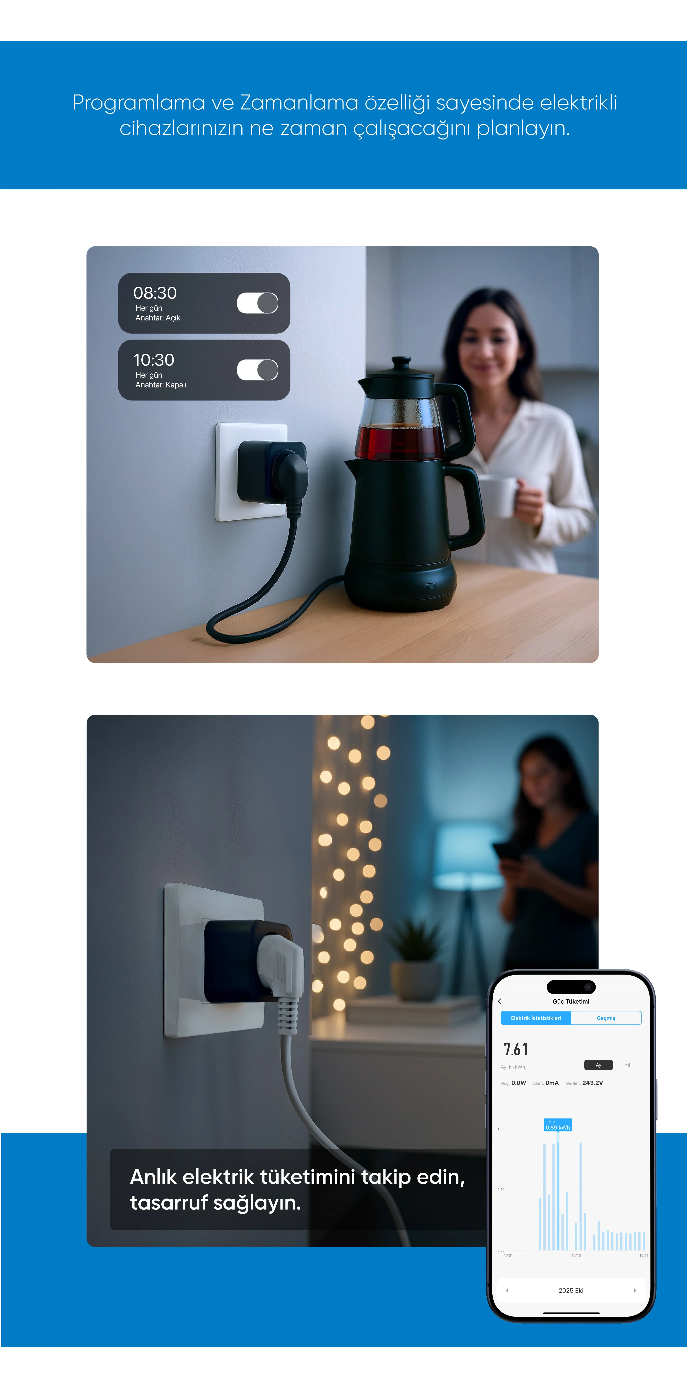 Akıllı Priz - Akıllı Priz, Akıllı ev cihazı, IoT teknolojisi, Akıllı telefon kontrolü, Enerji tasarrufu IoT, Güvenlik IoT ürünü, Akıllı yaşam teknolojisi, Evinizi akıllandırın, IoT ile akıllı ev, Akıllı ev otomasyonu