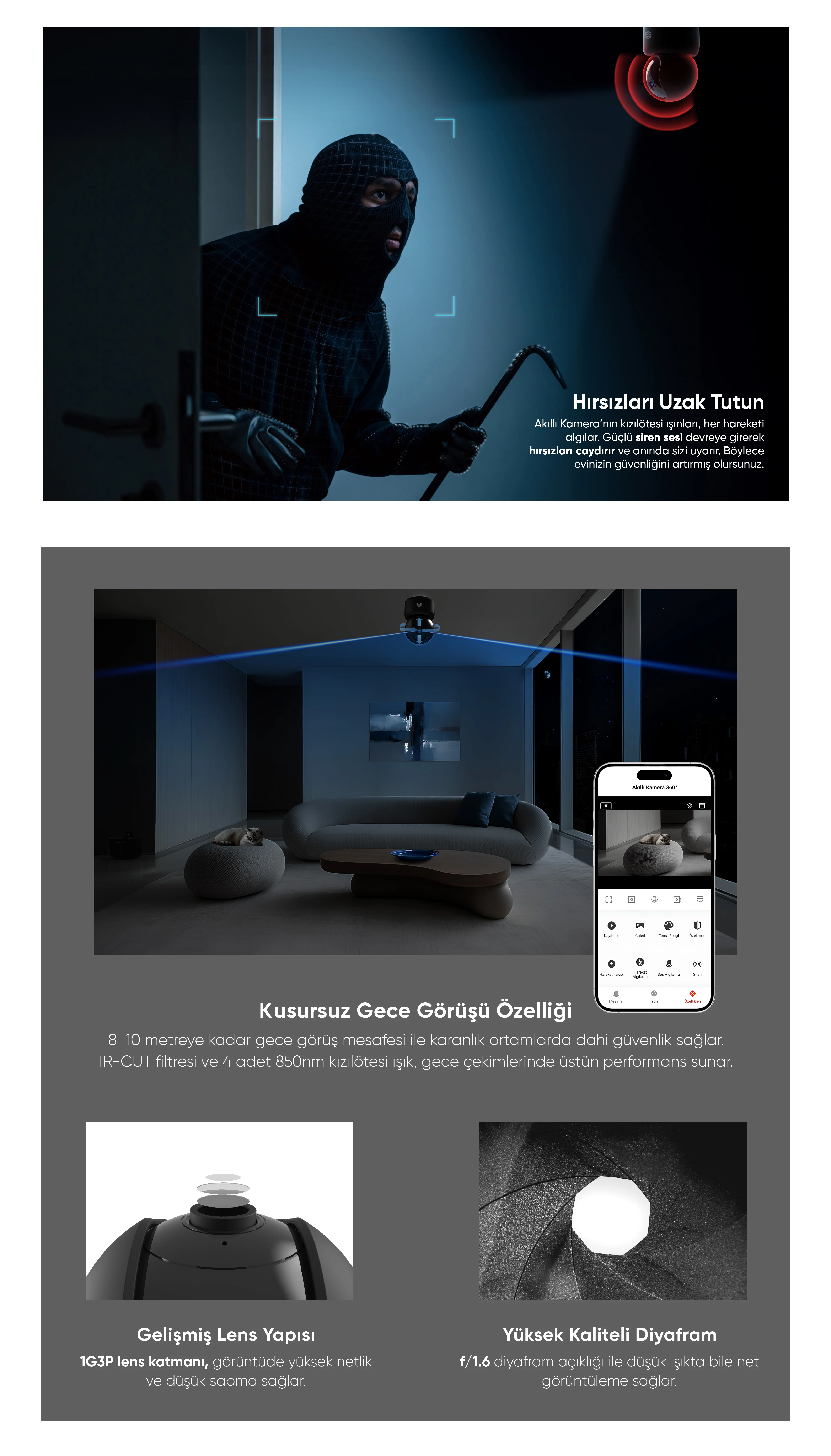Akıllı Kamera 360° (3K - 1620p) - Akıllı Kamera 360° (3K - 1620p), Akıllı ev cihazı, IoT teknolojisi, Akıllı telefon kontrolü, Enerji tasarrufu IoT, Güvenlik IoT ürünü, Akıllı yaşam teknolojisi, Evinizi akıllandırın, IoT ile akıllı ev, Akıllı ev otomasyonu